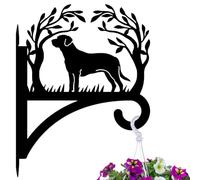 peacoblue 30x40 cm Crochets de suspension en fer pour plantes d'extérieur et d'intérieur, carillon éolien, support mural en métal résistant aux intempéries pour chien et arbre pour porche, ferme