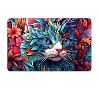 Peacoblue Autocollant de Carte Bancaire Fleurs et chats d’art colorés Coque Personnalisée pour Carte de Crédit Débit, 4 Styles d'Autocollants Anti-Rayures et Attrayants pour de Transport EBT