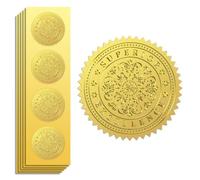 Peacoblue Lot de 100 autocollants Excellent officiels en relief pour certificats, récompenses, enveloppes, louanges, 5 cm