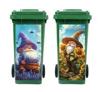 Peacoblue Lot de 2 feuilles d'autocollants imperméables pour poubelles à roulettes, allée, jardin, décoration intérieure, 38,1 x 81,3 cm