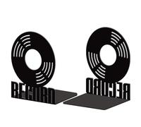 Peacoblue Lot de 2 Serre-Livres en métal, Serre Livre Disques Vinyles,avec Autocollants antidérapants pour Chambre à Coucher, bibliothèque, Bureau, école et Bureau(1 Paires)