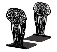 Peacoblue Lot de 2 Serre-Livres Métal Éléphant À Motifs Décoratif