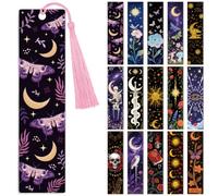 Peacoblue Lot de 30 autocollants de transfert UV DTF pour marque-pages - Ciel étoilé - Pour femmes et hommes - Marque-pages imperméables (sans support vierge) - Pour acrylique, plastique, métal