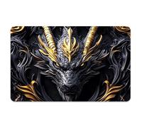 Peacoblue Lot de 4 Autocollants Cartes Bancaires Dragon Noir Et Doré