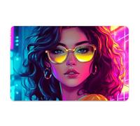 Peacoblue Lot de 4 Autocollants Cartes Bancaires Fille Cyberpunk