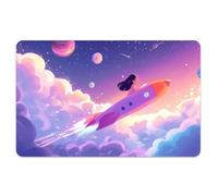 Peacoblue Lot de 4 Autocollants Cartes Bancaires Fille Et Fusée