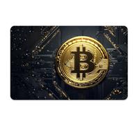 Peacoblue Lot de 4 Autocollants Pour Cartes Bancaires Bitcoin Skin Personnalisé Cover Protection Pour Cartes De Crédit Et Débit, Étanche Résistant Aux Rayures Autocollants