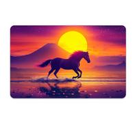 Peacoblue Lot de 4 Autocollants Pour Cartes Bancaires Cheval Dans L’Eau Peu Profonde Au Coucher Du Soleil Skin Personnalisé Cover Protection Cartes De Crédit Et Débit, Étanche Résistant Autocollants