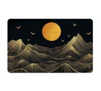 Peacoblue Lot de 4 Autocollants Pour Cartes Bancaires Fond Noir Avec Montagnes Et Coucher De Soleil Skin Personnalisé Cover Protection Pour Cartes Crédit Et Débit, Résistant Aux Rayures Autocollants