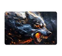 Peacoblue Lot de 4 Autocollants Pour Cartes Bancaires Loup Noir Féroce Skin Personnalisé Cover Protection Pour Cartes De Crédit Et Débit, Étanche Résistant Aux Rayures Autocollants