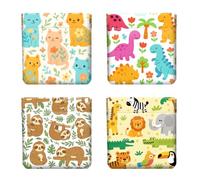 Peacoblue Lot de 4 Porte-Monnaies en Cuir PU à Pression, Animaux Et Plantes Mini Porte-Monnaie Portable Femme pour Cartes de crédit Carte d'identité clés Casque Rouge à lèvres