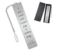 Peacoblue Signets métalliques Like A Lady pour les amateurs de lecture femmes hommes lecteurs passionnés, marque-page amusant avec breloque cadeau pour Noël anniversaire remise de diplôme