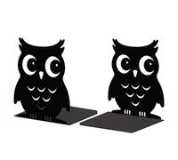 Peacoblue Support de Serre-Livres en MéTal pour éTagèRes DéCoratives, 13,5 X 10,9 X 15cm, Moderne, Robuste, Serre-Livres D'éTude, Support pour éTagèRe de Bureau, 1 Paire (Hibou)