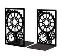 Peacoblue Support de Serre-Livres en MéTal pour éTagèRes DéCoratives, 13.5x11x20cm Moderne, Robuste, Serre-Livres D'éTude, Support pour éTagèRe de Bureau, 1 Paire (Équipement Steampunk)