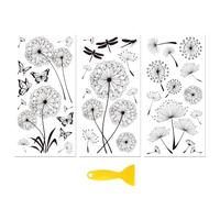 Peacoblue transfert pour meuble, autocollant meuble Autocollant de transfert à frotter pour décoration de meubles 15x30cm - Pissenlit