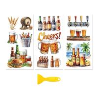 Peacoblue transfert pour meuble, autocollant meuble Autocollant de transfert à frotter pour décoration de meubles 15x30cm - Bière