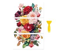 Peacoblue transfert pour meuble, autocollant meuble Autocollant de transfert à frotter pour décoration de meubles 15x30cm - Fleurs style victorien