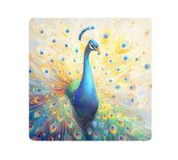 Peacock (2) chiffon d'appareil photo, carrés magiques autocollants chiffon d'objectif de caméra anti-rayures protection objectif sac de chiffon de maquillage 35,1 x 35,1 cm, multicolore, 21.7x21.7in,