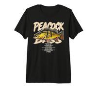 Peacock Bass Pêcheur Graphique Poisson Papa Hommes Garçons T-Shirt Haut de Gamme