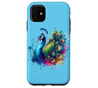 Peacock Bird Floral Botanical Art Exotique Nature Aquarelle Coque pour iPhone 11