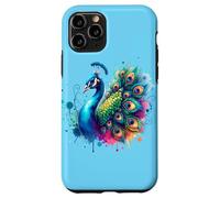 Peacock Bird Floral Botanical Art Exotique Nature Aquarelle Coque pour iPhone 11 Pro