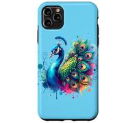 Peacock Bird Floral Botanical Art Exotique Nature Aquarelle Coque pour iPhone 11 Pro Max