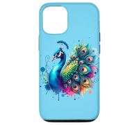 Peacock Bird Floral Botanical Art Exotique Nature Aquarelle Coque pour iPhone 12/12 Pro