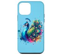 Peacock Bird Floral Botanical Art Exotique Nature Aquarelle Coque pour iPhone 12 mini