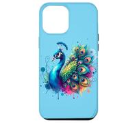 Peacock Bird Floral Botanical Art Exotique Nature Aquarelle Coque pour iPhone 12 Pro Max