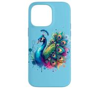Peacock Bird Floral Botanical Art Exotique Nature Aquarelle Coque pour iPhone 14 Pro Max