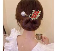 Peacock Display Angel Wings Elegant Hair Bun Maker,Rhinestone Flower Hairstyle Shaper Accessories for Women,Peacock Hair Curler Hairpin,Lazy Hair Curler Deft Bun Maker (Peacock C)