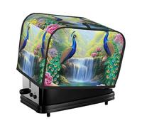Peacock Falls Housse de grille-pain 2 tranches pour petits appareils de cuisine avec poches Protection contre la poussière et les traces de doigts