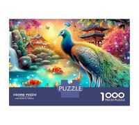 Peacock Fantasy Puzzle 1000 PiècesCascade du Paon pour Experts Papier Recyclé Difficile sans Reflets Édition Limitée Qualité Premium 70x50cm/1000pcs