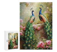 Peacock Garden Art Print-2 Puzzle 1000 Pièces Educa Jouet en Bois Cadeau Unique Décoration Intérieure Jeu Éducatif Challenge Toy Adultes Et Enfants À Partir De 14 Ans 300 PCS