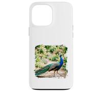 Peacock Garden Bird Elegant Nature Wildlife Floral Scène Coque pour iPhone 13 Pro Max