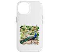 Peacock Garden Bird Elegant Nature Wildlife Floral Scène Coque pour iPhone 14