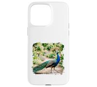 Peacock Garden Bird Elegant Nature Wildlife Floral Scène Coque pour iPhone 15 Pro Max