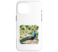 Peacock Garden Bird Elegant Nature Wildlife Floral Scène Coque pour iPhone 16 Pro Max