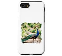 Peacock Garden Bird Elegant Nature Wildlife Floral Scène Coque pour iPhone SE (2020) / 7/8