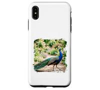 Peacock Garden Bird Elegant Nature Wildlife Floral Scène Coque pour iPhone XS Max