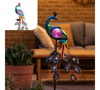Peacock Garden Ornaments Outdoor - Waterproof Solar Lights Outdoor - Garden Solar Lights Ornaments for Sustainable Lighting - Solar Garden Light - Outdoor Garden Decoration