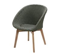 Peacock Outdoor Fauteuil Rope Cane-Line Vert foncé - 5711877292690