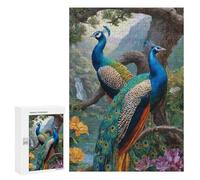 Peacock Paradise Landscape-1 Puzzle 300 Pièces Educa Jouet en Bois Cadeau Unique Décoration Intérieure Jeu Éducatif Challenge Toy Adultes Et Enfants À Partir De 14 Ans 300 PCS