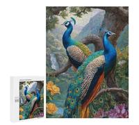 Peacock Paradise Landscape-1 Puzzle 500 Pièces Educa Jouet en Bois Cadeau Unique Décoration Intérieure Jeu Éducatif Challenge Toy Adultes Et Enfants À Partir De 14 Ans 500 PCS