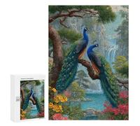 Peacock Paradise Landscape-3 Puzzle 1000 Pièces Educa Jouet en Bois Cadeau Unique Décoration Intérieure Jeu Éducatif Challenge Toy Adultes Et Enfants À Partir De 14 Ans 300 PCS