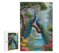 Peacock Paradise Landscape-3 Puzzle 1000 Pièces Educa Jouet en Bois Cadeau Unique Décoration Intérieure Jeu Éducatif Challenge Toy Adultes Et Enfants À Partir De 14 Ans 1000 PCS