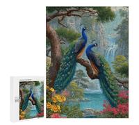 Peacock Paradise Landscape-3 Puzzle 1000 Pièces Educa Jouet en Bois Cadeau Unique Décoration Intérieure Jeu Éducatif Challenge Toy Adultes Et Enfants À Partir De 14 Ans 500 PCS