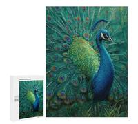 Peacock with Spread Feathers Puzzle 500 Pièces Educa Jouet en Bois Cadeau Unique Décoration Intérieure Jeu Éducatif Challenge Toy Adultes Et Enfants À Partir De 14 Ans 500 PCS