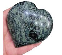 Peacock's Eye Stone Carved Heart, Crystal Home Decoration Craft Gift Decor(310-400g)