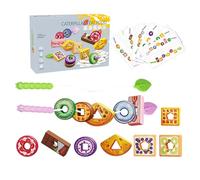 Peading en bois : le jouet en corde de fil, jeu de threads éducatifs | Jeu de fils de bloc de bois sur le thème des fruits pour les aides pédagogiques